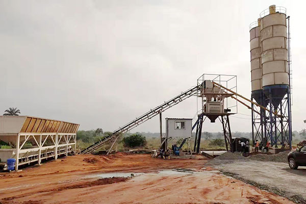 HZS60 Concrete Plant was installed and successfully tested in Nigeria